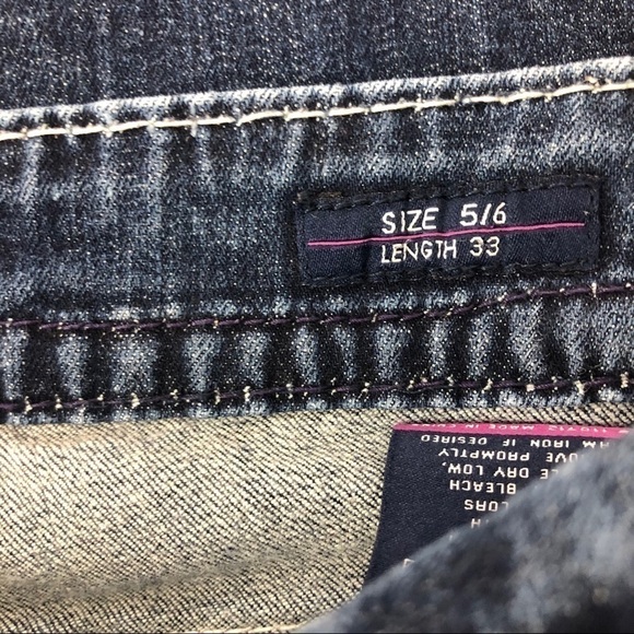 VIGOSS Women’s Blue Jeans Sz 7/8 Tomboy Distressed Ripped/Torn - Picture 7 of 8